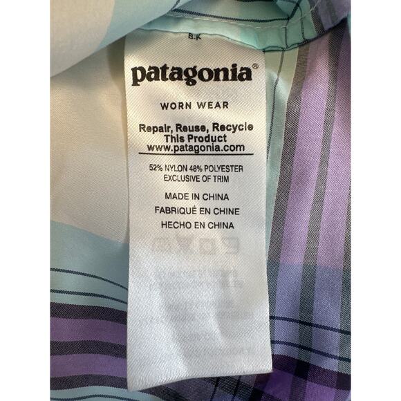 Patagonia Women’s Sun Stretch Plaid Shirt Size S Long Sleeve ButtonUp Hiking Top - Picture 7 of 8